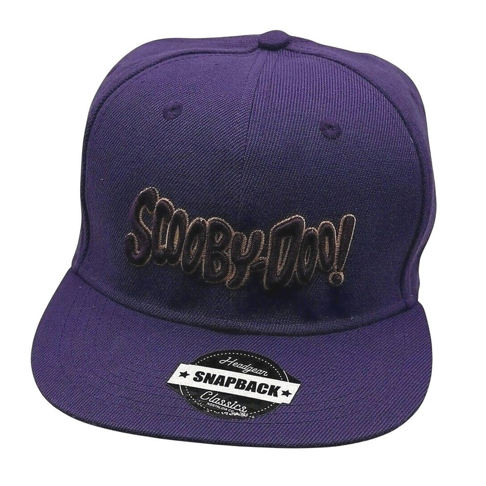 Scooby Doo Purple Snapback Hat Cartoon Network Flat Bill Adjustable Cap"